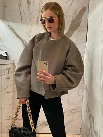 Oversized abgeschnitten jack wolle