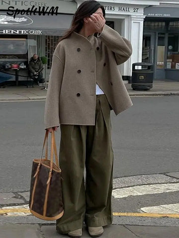 Trenchcoat aus Wolle