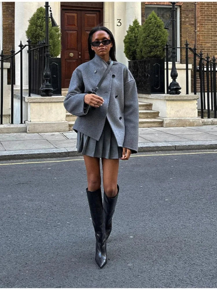 Trenchcoat aus Wolle