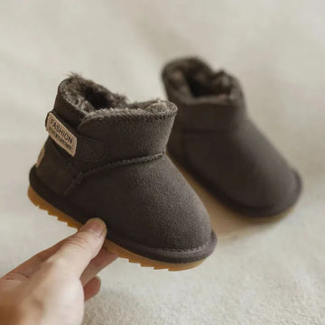 Plüsch-Lederstiefel