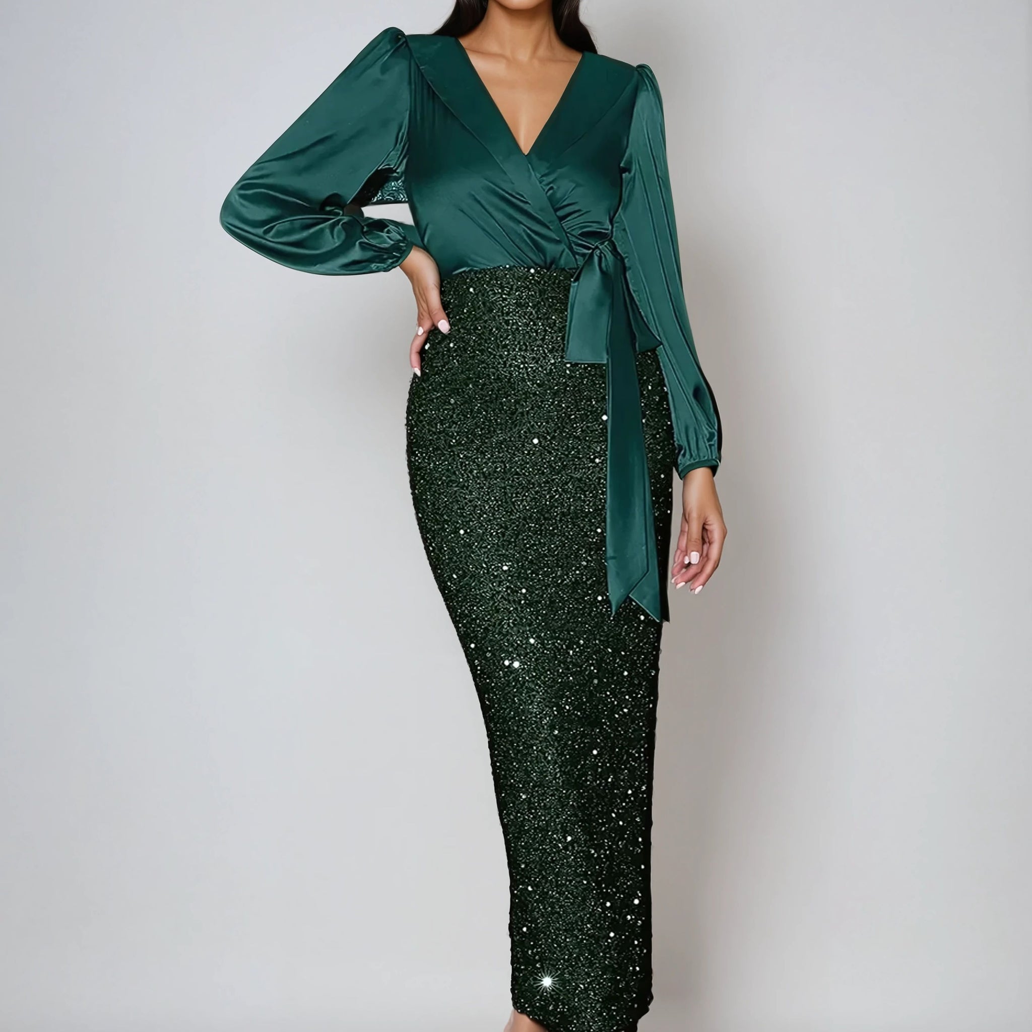 Glamour-Haltung Kleid