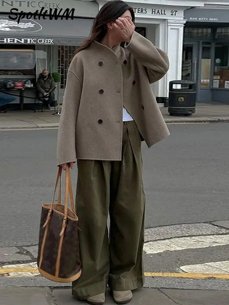 Trenchcoat aus Wolle